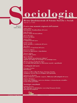 cover image of Sociologia n.2/2018